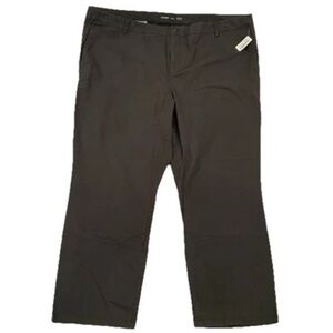 Old Navy Men's Athletic Built in Flex Gray Flat Front Chino Pants 52X32 New